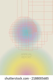 Futuristic Minimal Geometric Vector Poster Design with Lines and Gradient Colorful Circles. Collection of Abstract Backgrounds for Covers, Flyers, Templates, Booklets, Cards, Brochures, Branding, etc.