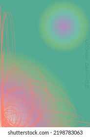 Futuristic Minimal Geometric Vector Poster Design with Lines and Gradient Colorful Circles. Set of Abstract Backgrounds for Covers, Flyers, Templates, Booklets, Cards, Brochures, Branding, etc.