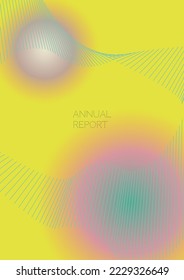 Futuristic Minimal Geometric Vector Poster Design with Lines and Gradient Colorful Circles. Collection of Abstract Backgrounds for Covers, Flyers, Templates, Booklets, Cards, Brochures, Branding, etc.