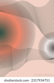 Futuristic Minimal Geometric Vector Poster Design with Lines and Gradient Colorful Circles. Set of Abstract Backgrounds for Covers, Flyers, Templates, Booklets, Cards, Brochures, Branding, etc.