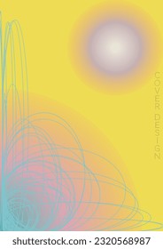 Diseño futurista de póster de vectores geométricos mínimos con líneas y círculos coloridos gradientes. Conjunto de fondos abstractos para portadas, volantes, plantillas, folletos, tarjetas, folletos, promoción de marca, etc.