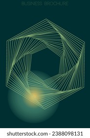 Diseño futurista de póster de vectores geométricos mínimos con líneas y círculos coloridos gradientes. Conjunto de fondos abstractos para portadas, volantes, plantillas, folletos, tarjetas, folletos, promoción de marca, etc.