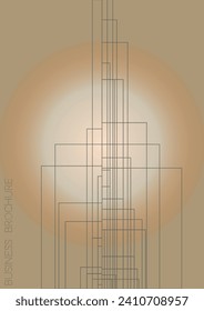 Futuristic Minimal Geometric Vector Poster Design with Lines and Gradient Colorful Circles. Collection of Abstract Backgrounds for Covers, Flyers, Templates, Booklets, Cards, Brochures, Branding, etc.