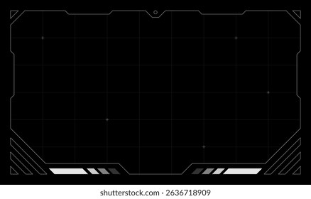 Futuristic Minimal UI Composition. Modern HUD Screen Display. Digital Interface for Sci-Fi Content