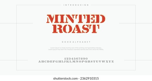 futuristic minimalist display font design, alphabet, typeface, letters and numbers, typography.