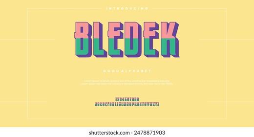 futuristic minimalist display font design, alphabet, typeface, letters and numbers, typography.