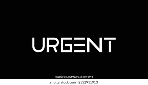 futuristic minimalist display font design, alphabet, typeface, letters and numbers, typography.
