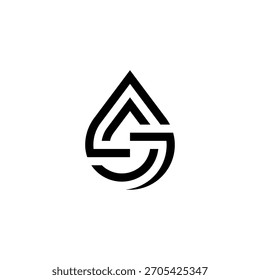 Futuristic, minimalist S inside a sharp, layered water drop. Symbolizes quality. Great for FinTech or investment.