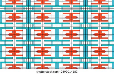 Futuristic Minimalist Vector Pattern with Mixed Shapes