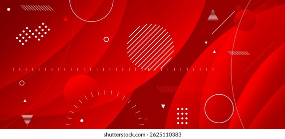  Futuristic modern abstract background.Red colour abstract gradient background with modern wave - geometric rounded shapes - abstract lines design background vector illustration. High quality graphic.