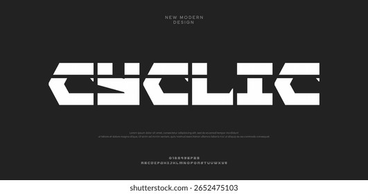 Futuristic Modern abstract digital alphabet font. Minimal technology typography, Creative urban sport fashion futuristic font and with numbers. vector illustration. 