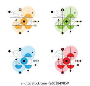 Futuristic Modern Abstract Line Art Design Element Triangles Spheres. Graphic elements for a website background or banner.