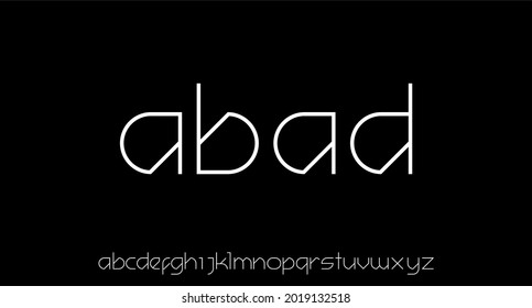 vector de tipo de letra futurista moderno