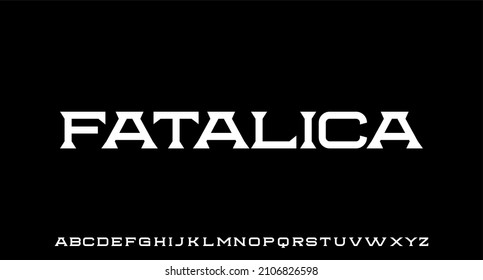 futuristic modern alphabet font vector