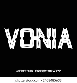 Futuristic and modern alphabet font vector