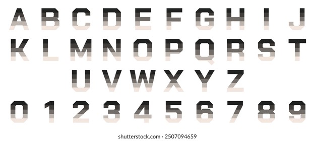 Futuristic Modern Alphabet Ilustración vectorial de fuentes. Bold Future Typography Diseño de fuentes