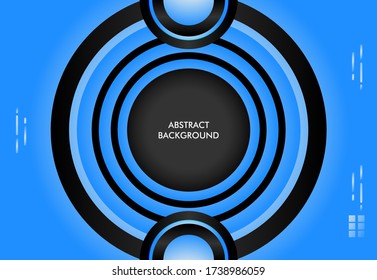 Futuristic and modern background with gradient color black and blue . 