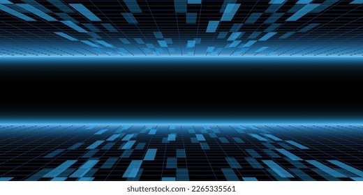 Fondo futurista moderno con luz de neón y rejilla