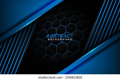 Futuristic modern blue background with blue lines. Abstract background design