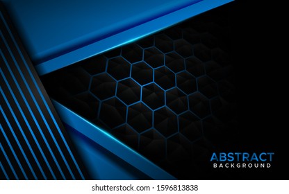 Futuristic modern blue background with blue lines. Abstract background design