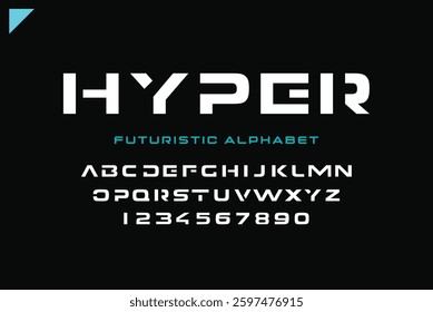 Futuristic modern bold  Alphabet Font. Typography urban style fonts for technology, digital, movie logo. vector illustration
