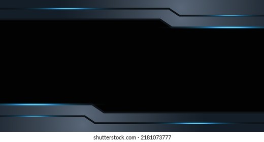 Futuristic Modern Crypto Technology Background, Digital Blue Lighting Banner