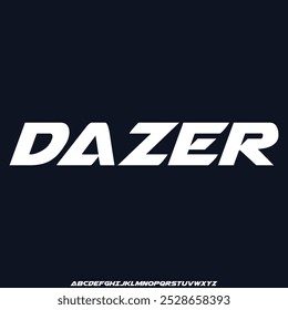 futuristic modern display typeface vector set