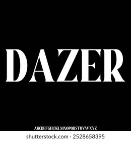futuristic modern display typeface vector set