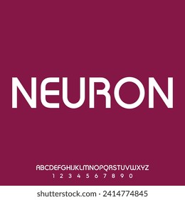 futuristic modern elegant font alphabet vector