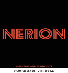 futuristic modern elegant font alphabet vector
