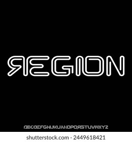 FUTURISTIC MODERN FONT ALPHABET VECTOR