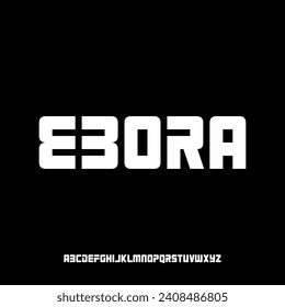 futuristic modern geometric alphabet font