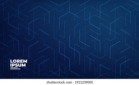 Futuristic modern geometric connection line abstract background. Digital technology concept.