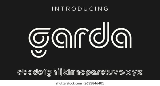 futuristic modern geometric font. abstract alphabet digital tech font. Typography technology, electronic, movie, digital, music, future, logo creative font. vector illustration