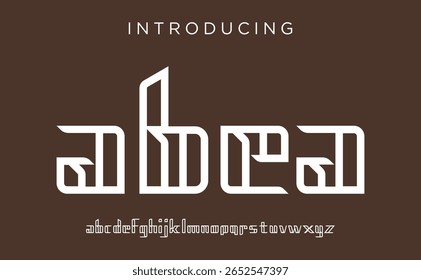 Logotipo de fonte geométrica moderna futurista. fonte de corrida, oficina, automotivo, tecnologia digital