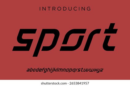Futuristic modern geometric font logo. racing font, workshop, automotive, digital technology 