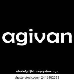 futuristic modern geometric font set