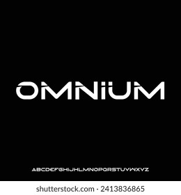 futuristic modern geometric with sharp edges font