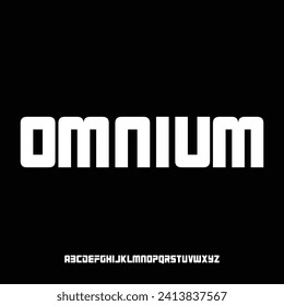 futuristic modern geometric with sharp edges font