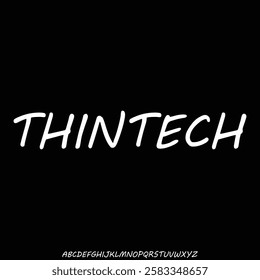 Futuristic modern geometric thin font
