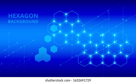 Futuristic modern hi-tech background for digital technology, innovation medicine, science, research and health. Big Data Visualization. Structure molecule and communication. 