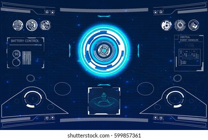 Futuristic Modern HUD, User Interface. Future Abstract Web Background