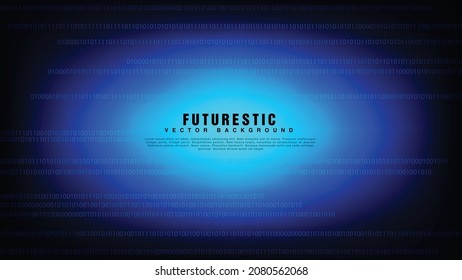 futuristische moderne ICT-Technologie abstraktes bg digital 0 1 Vektorhintergrund Blau dunkel