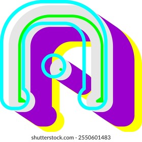 Futuristic Modern Letter Alphabet A