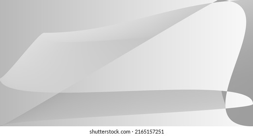 Futuristic Modern Metallic Minimal Gradient Mesh. Smooth Gray Shape Monochromatic Illustration. Grey Layers Technology Digital Horizontal Lines. Alluminium Silver Fluid Dynamic Original Background.