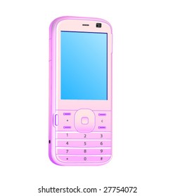 Futuristic modern mobile phone, vector illustration.