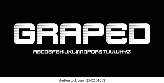 Futuristic modern techno sci fi bold display stencil font, abstract geometric clean monospaced letter set homan typeface

