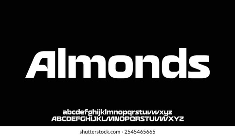 Futuristic modern techno sci fi bold display stencil font, abstract geometric clean monospaced letter set typeface
