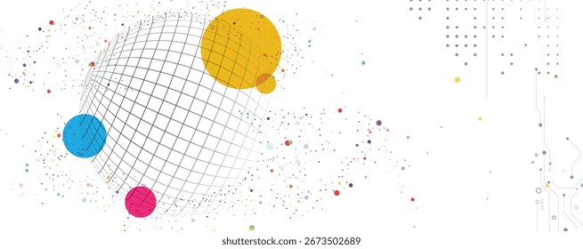 Futuristic modern technology and science abstract circuit board for business background