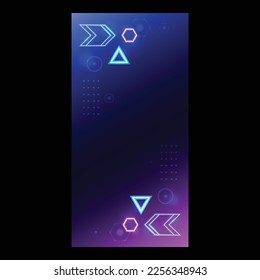 Futuristic modern vertical banner design